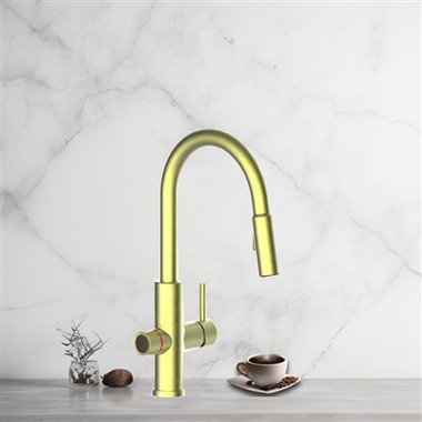 Grifo de Agua Caliente 4 en 1 Dorado